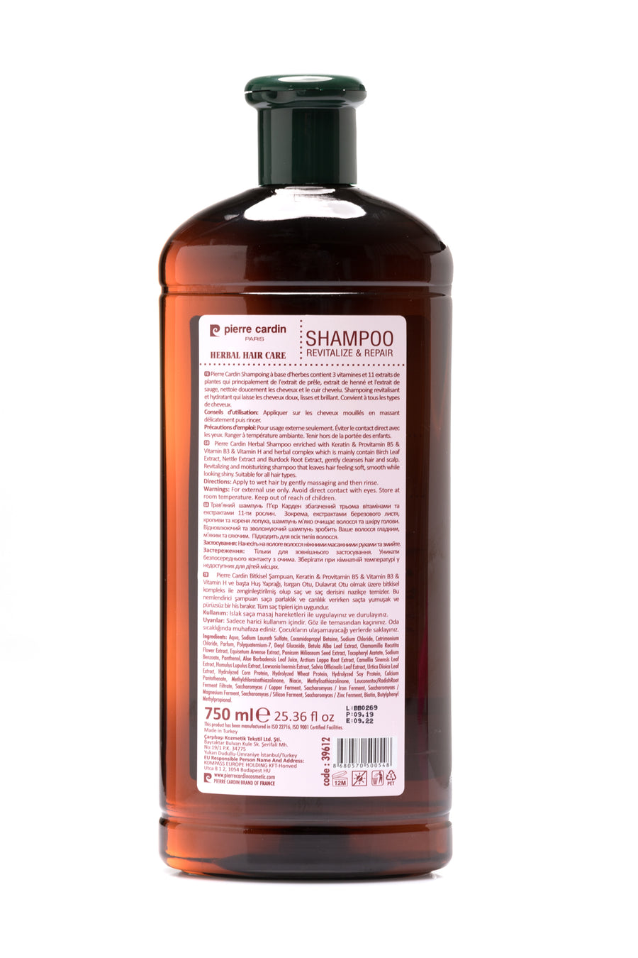 Pierre Cardin Herbal Shampoo Revitalize and Repair - 750ml