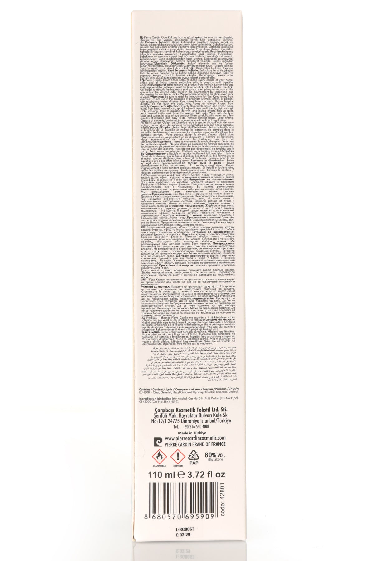 Pierre Cardin Reed Diffuser - Ocean