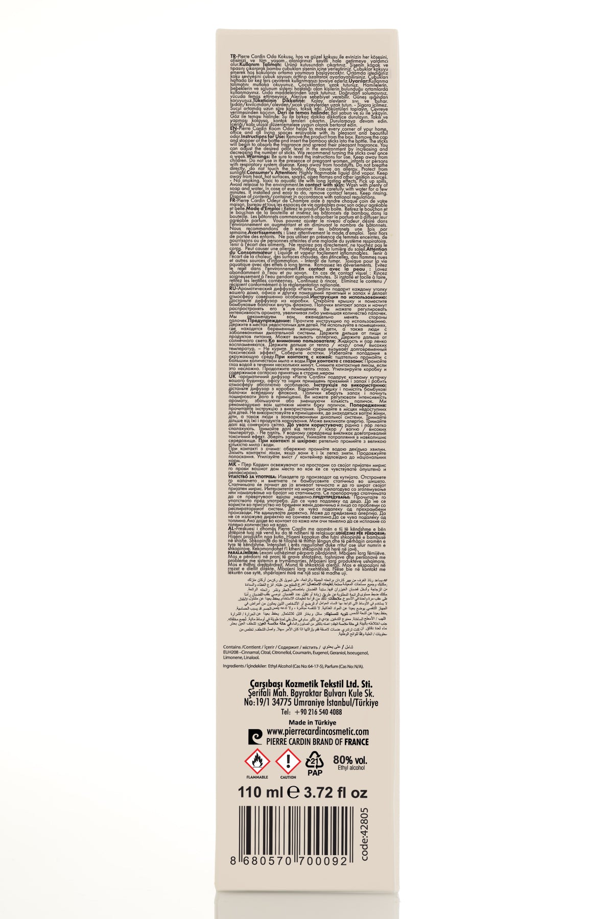 Pierre Cardin Reed Diffuser - Oud